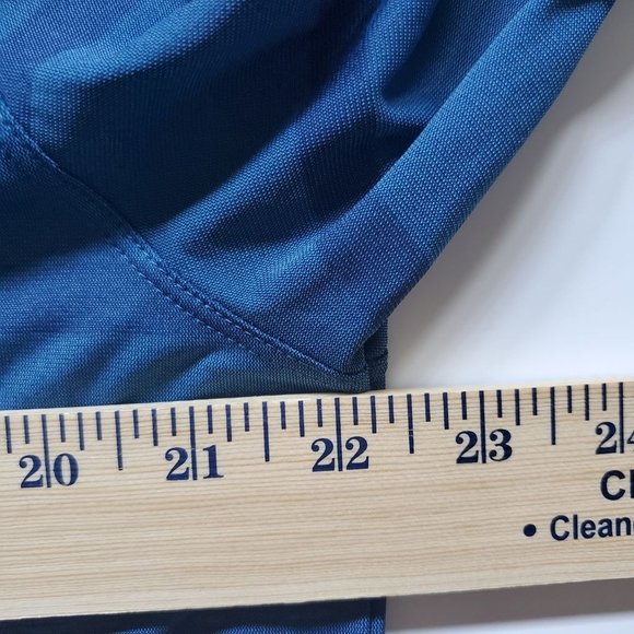 Nike Mens L Golf Dri-Fit Blue Fade Stripe Short Sleeve Polo Shirt - Picture 7 of 12